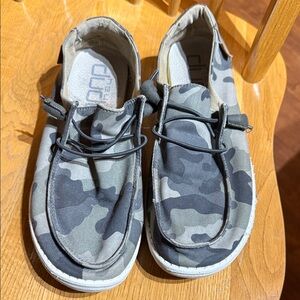 Hey Dude Gray Camo Moccasins